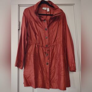 Zenergy By Chicos Women's SZ 2 (Equal To 12-14) Rust Colored Jacket Mint Cond.